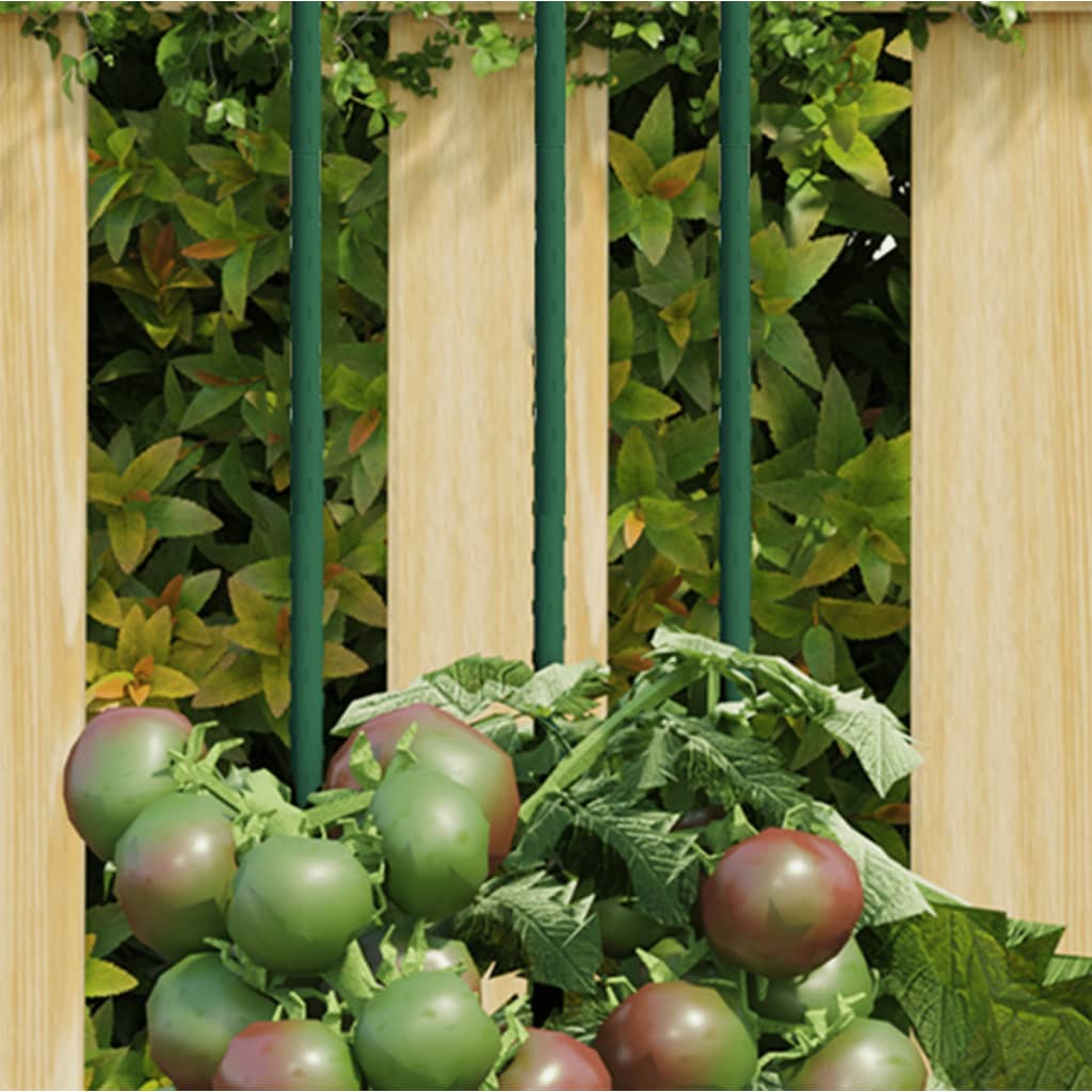 vidaXL Pflanzenstützen 30 Stk. Grün 60 cm Stahl