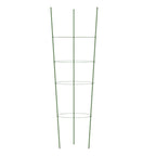 vidaXL Pflanzenstützen mit 4 Ringen 5 Stk. Grün 90 cm Stahl