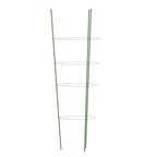 vidaXL Pflanzenstützen mit 4 Ringen 5 Stk. Grün 90 cm Stahl
