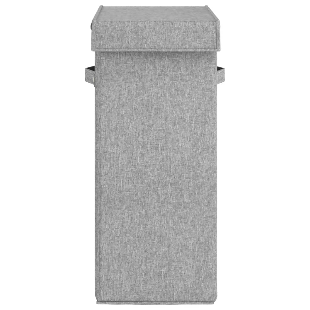 vidaXL Faltbarer Wäschekorb Grau 26 x 34,5 x 59,5cm Leinenimitat Stoff