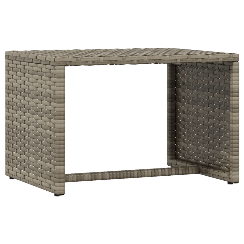 vidaXL Sonnenliegen 2 Stk. mit Tisch Grau Poly Rattan
