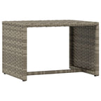vidaXL Sonnenliegen 2 Stk. mit Tisch Grau Poly Rattan