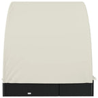 vidaXL Sonnenliege für 2 Personen mit Runddach Schwarz 211x112x140 cm