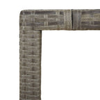vidaXL Gartentisch mit Holzplatte Grau Poly Rattan & Massivholz Akazie