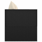 vidaXL Outdoor-Loungebett mit Kissen Schwarz Poly Rattan