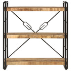 vidaXL Bücherregal 3 Fächer 77x30x80 cm Massivholz Mango und Eisen