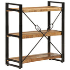 vidaXL Bücherregal 3 Fächer 77x30x80 cm Massivholz Mango und Eisen