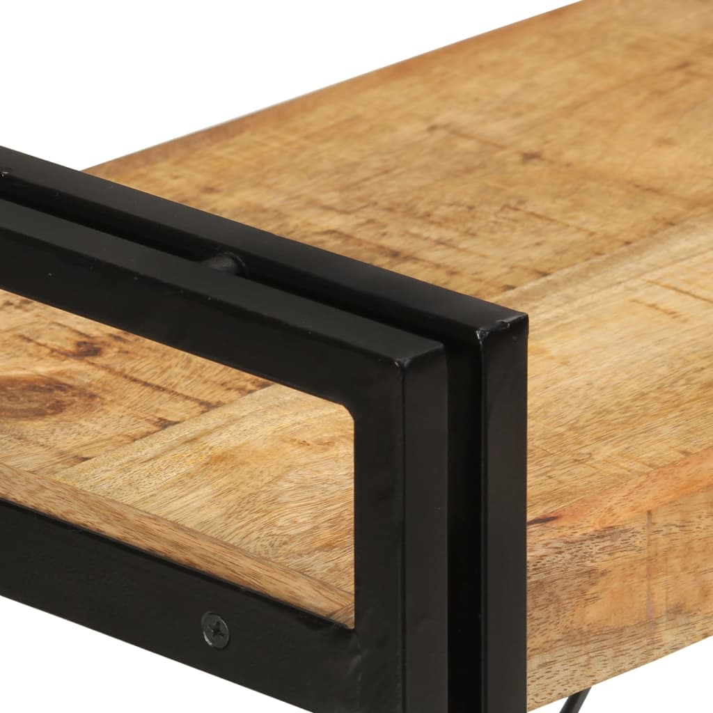 vidaXL Bücherregal 3 Fächer 77x30x80 cm Massivholz Mango und Eisen