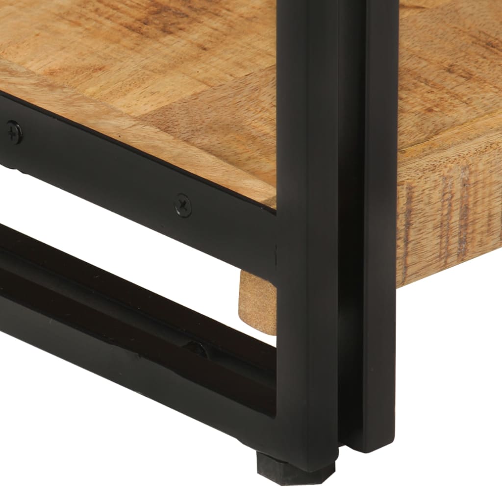 vidaXL Bücherregal 3 Fächer 77x30x80 cm Massivholz Mango und Eisen