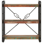 vidaXL Bücherregal 3 Fächer 77x30x80cm Recyceltes Massivholz und Eisen