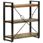 vidaXL Bücherregal 3 Fächer 77x30x80cm Recyceltes Massivholz und Eisen