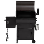 vidaXL Pelletgrill mit Schornstein Schwarz 104 cm Eisen