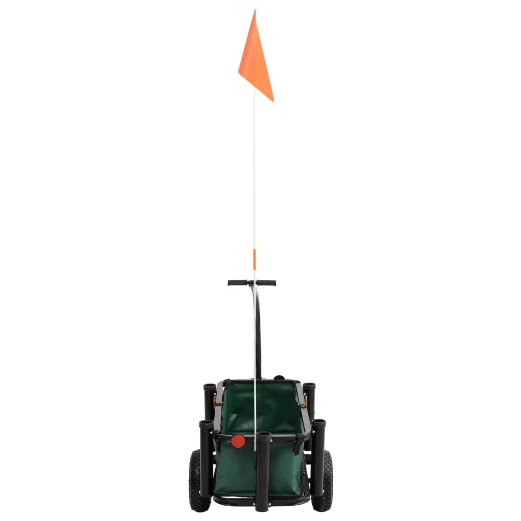 vidaXL Angelwagen mit Tasche Schwarz Stahl