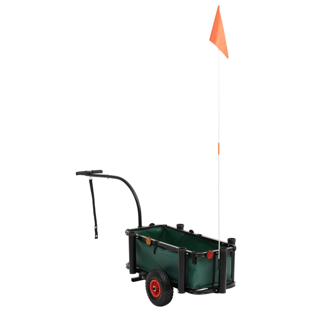 vidaXL Angelwagen mit Tasche Schwarz Stahl