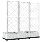 vidaXL Garten-Pflanzgefäß mit Spalier Weiß 120 x 40 x 121,5 cm PP