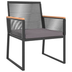 vidaXL 4-tlg. Garten-Lounge-Set mit Kissen Schwarz Stahl