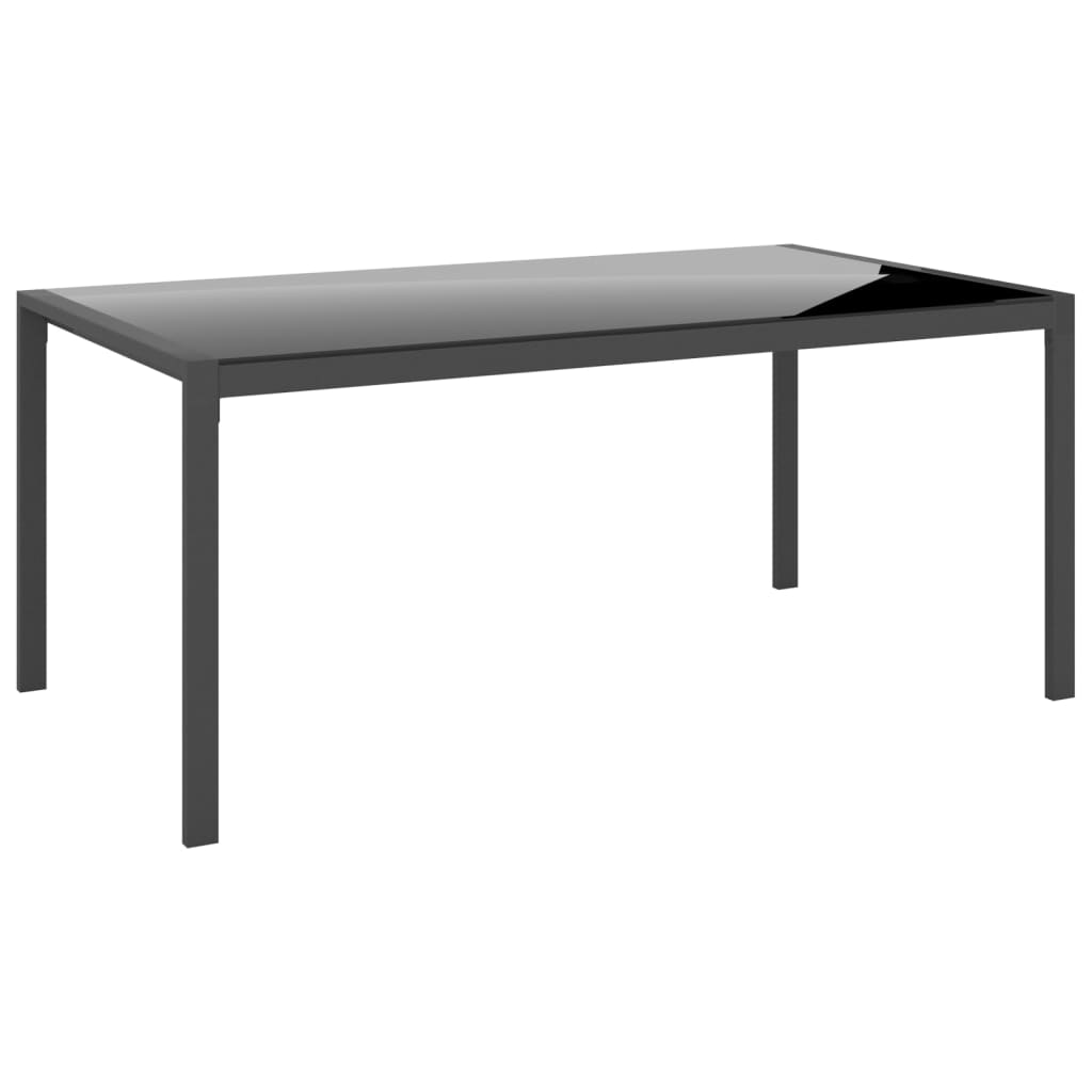 vidaXL 4-tlg. Garten-Lounge-Set mit Kissen Schwarz Stahl