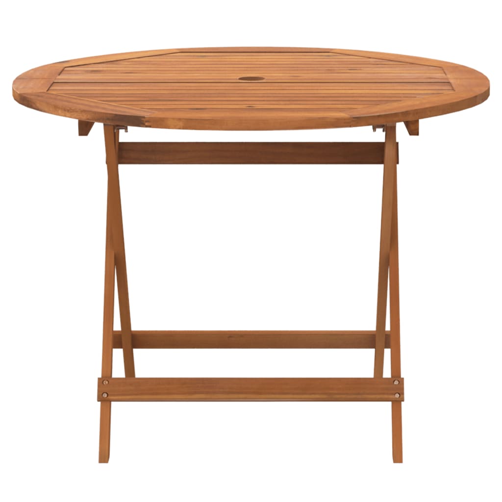 vidaXL Klappbarer Gartentisch Ø 90x75 cm Massivholz Akazie