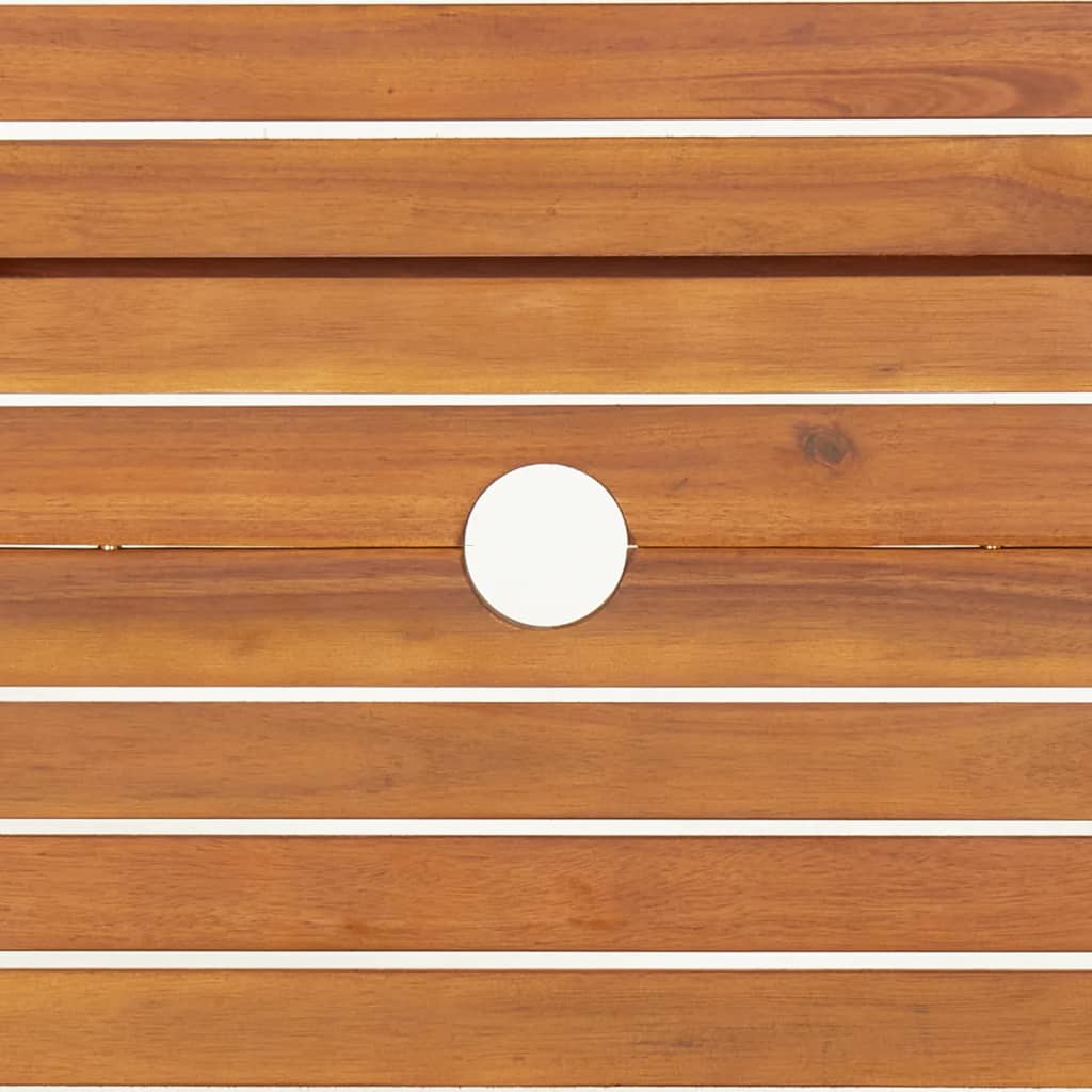 vidaXL Klappbarer Gartentisch Ø 90x75 cm Massivholz Akazie
