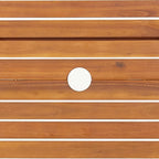 vidaXL Klappbarer Gartentisch Ø 90x75 cm Massivholz Akazie