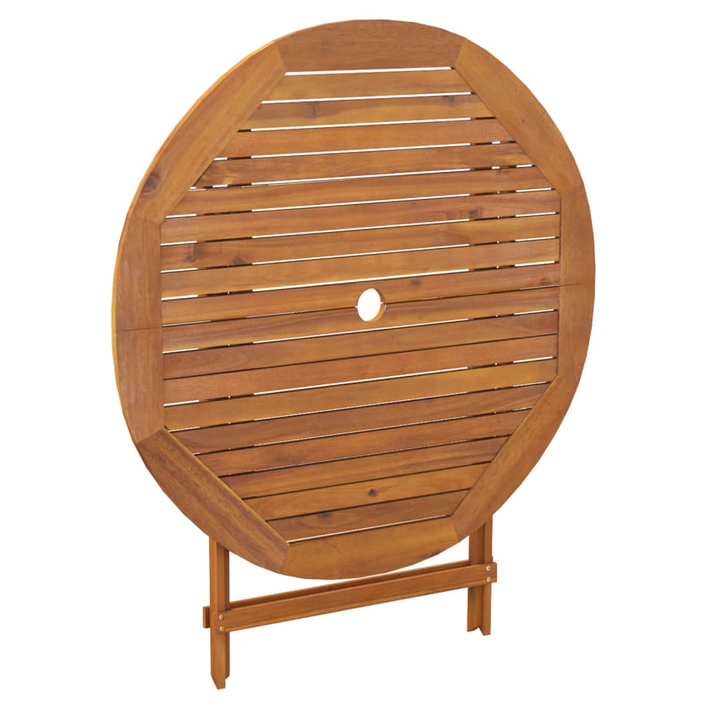 vidaXL Klappbarer Gartentisch Ø 90x75 cm Massivholz Akazie