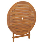vidaXL Klappbarer Gartentisch Ø 90x75 cm Massivholz Akazie