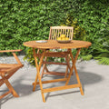 vidaXL Klappbarer Gartentisch Ø 90x75 cm Massivholz Akazie