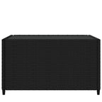 vidaXL Garten-Couchtisch Quadratisch Schwarz 50x50x30 cm Poly Rattan