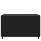 vidaXL Garten-Couchtisch Quadratisch Schwarz 50x50x30 cm Poly Rattan