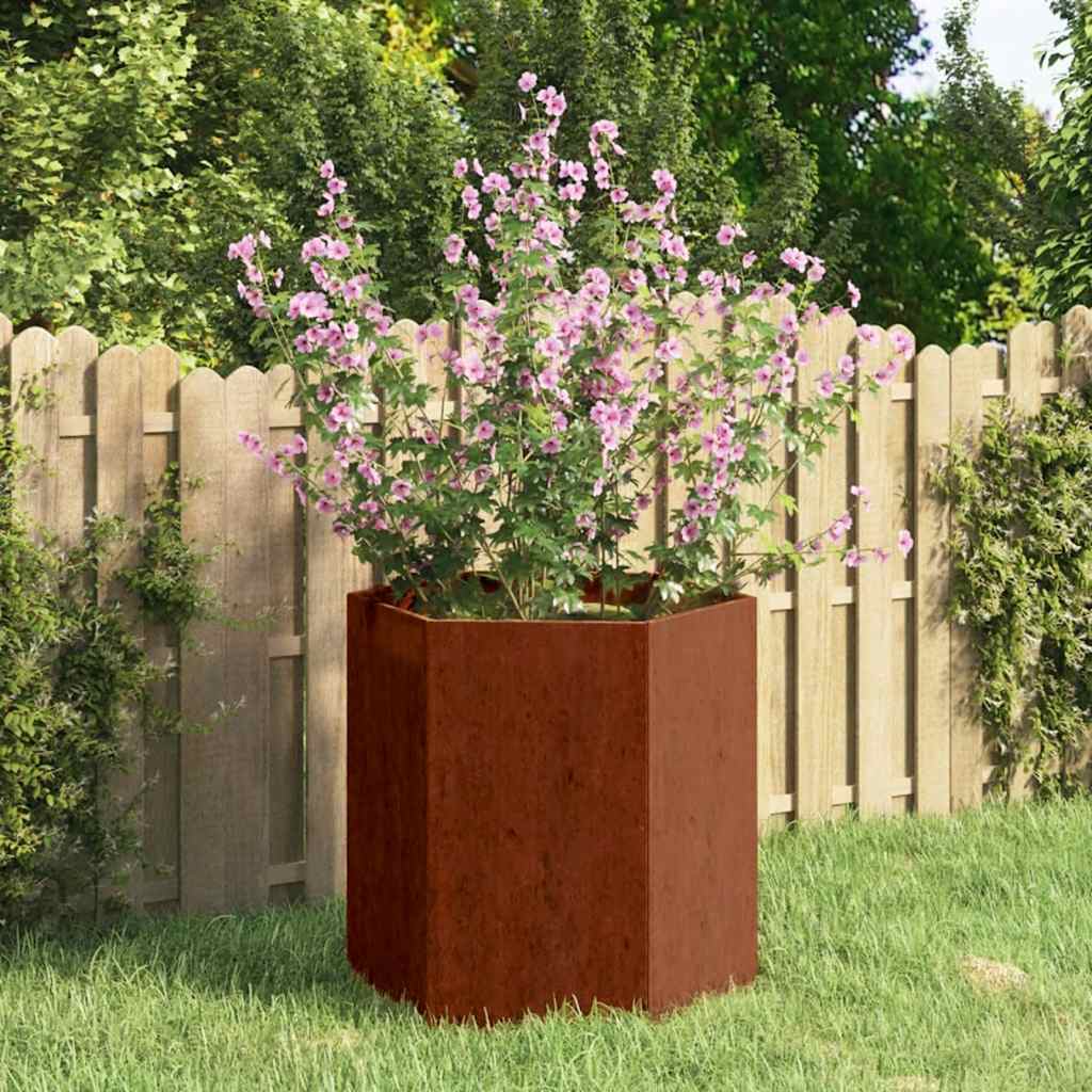 vidaXL Pflanzkübel Rostig 40x40x45 cm Cortenstahl
