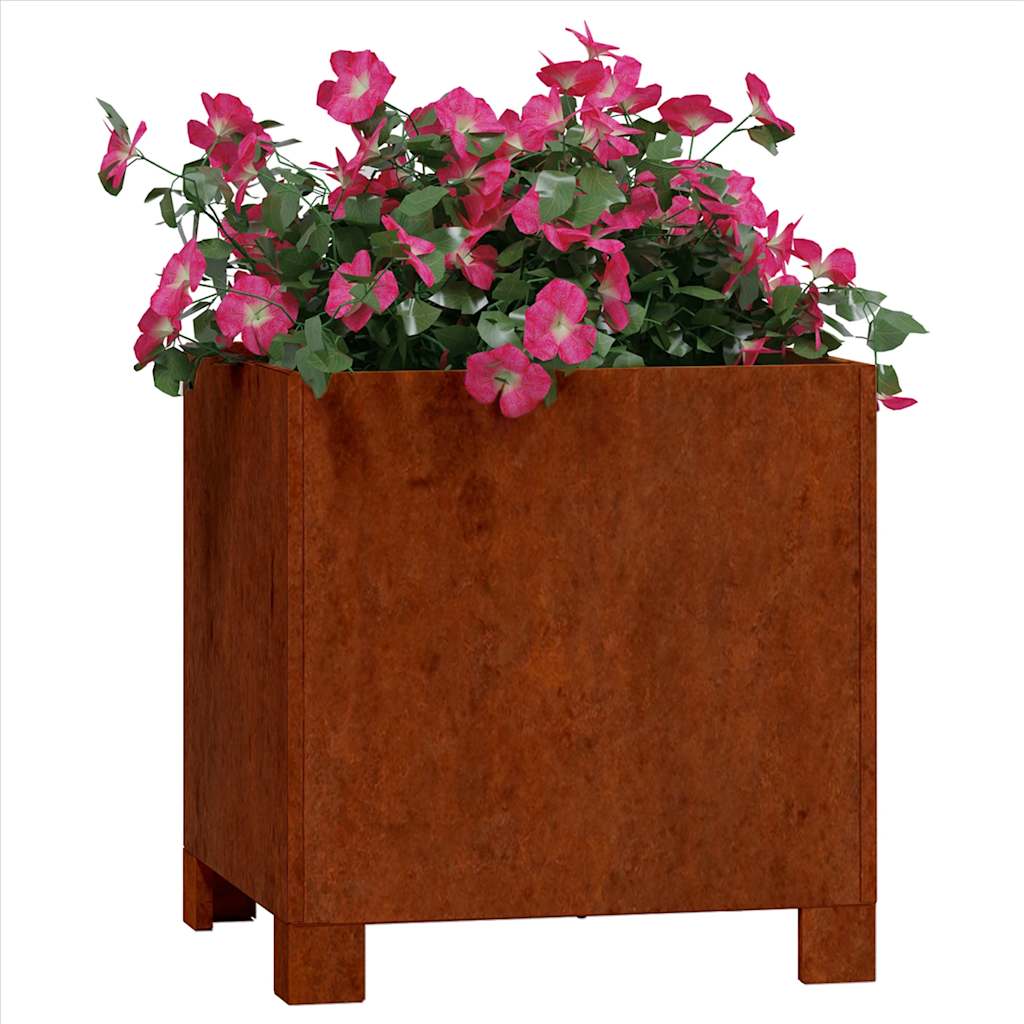 vidaXL Pflanzkübel mit Beinen 2 Stk. Rostig 30x30x30 cm Cortenstahl