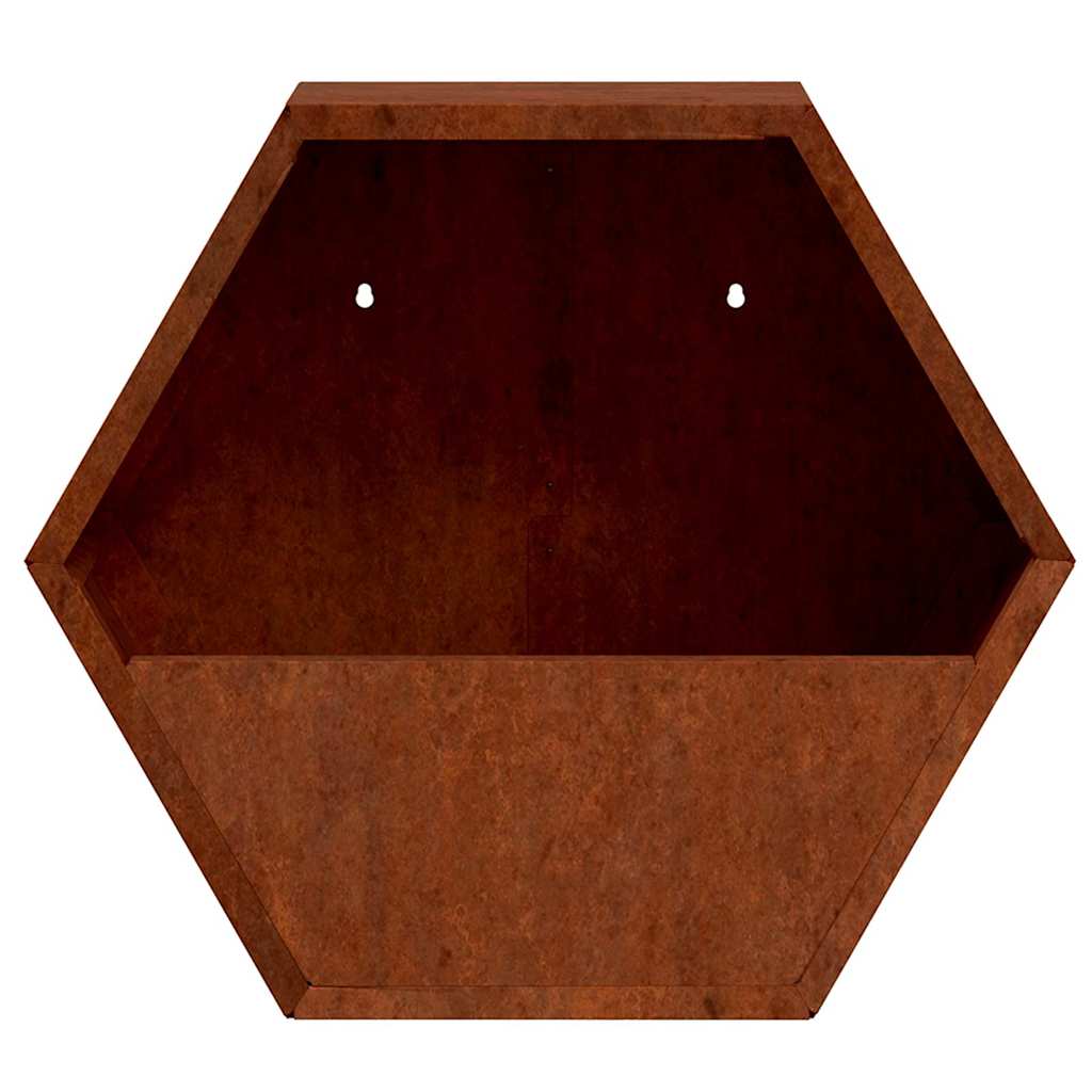 vidaXL Wand-Pflanzkübel 2 Stk. Rostig Cortenstahl 30x10x25 cm