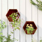 vidaXL Wand-Pflanzkübel 2 Stk. Rostig Cortenstahl 30x10x25 cm
