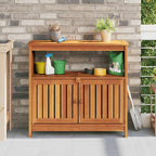 vidaXL Garten-Konsolentisch 80x35x75 cm Massivholz Akazie