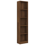 vidaXL Bücherregal 5 Fächer Braun Eiche 40x24x175 cm Holzwerkstoff