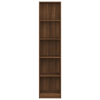 vidaXL Bücherregal 5 Fächer Braun Eiche 40x24x175 cm Holzwerkstoff