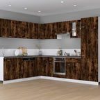 vidaXL Herdumbauschrank Lyon Räuchereiche 60x46x81,5 cm Holzwerkstoff