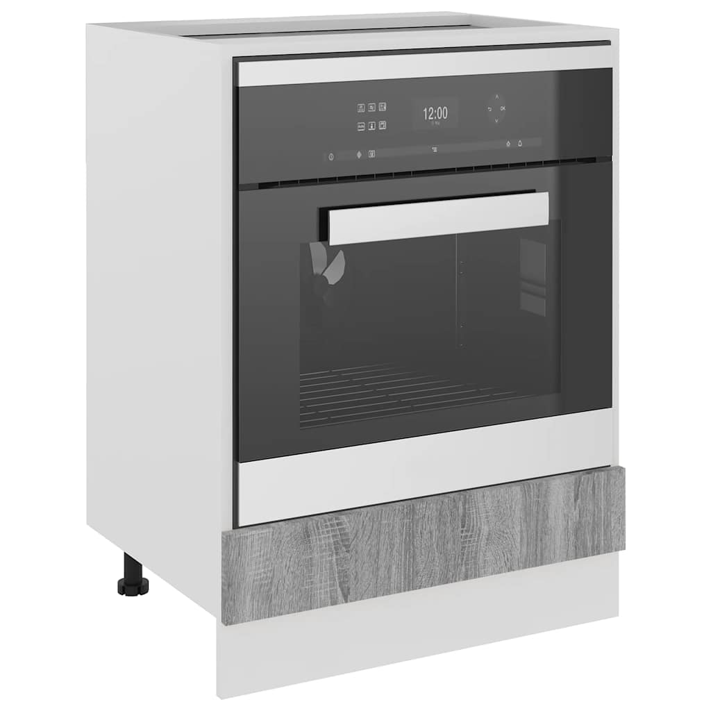 vidaXL Herdumbauschrank Lyon Grau Sonoma 60x46x81,5 cm Holzwerkstoff