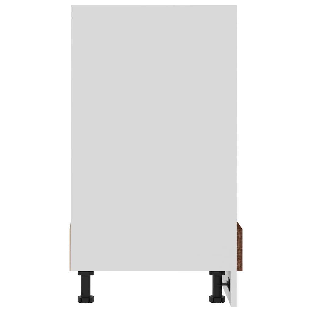 vidaXL Herdumbauschrank Lyon Braun Eichen-Optik 60x46x81,5 cm Holzwerkstoff