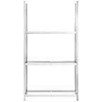 vidaXL Reifenregale mit 3 Böden 4 Stk. Silbern 110x40x200 cm Stahl