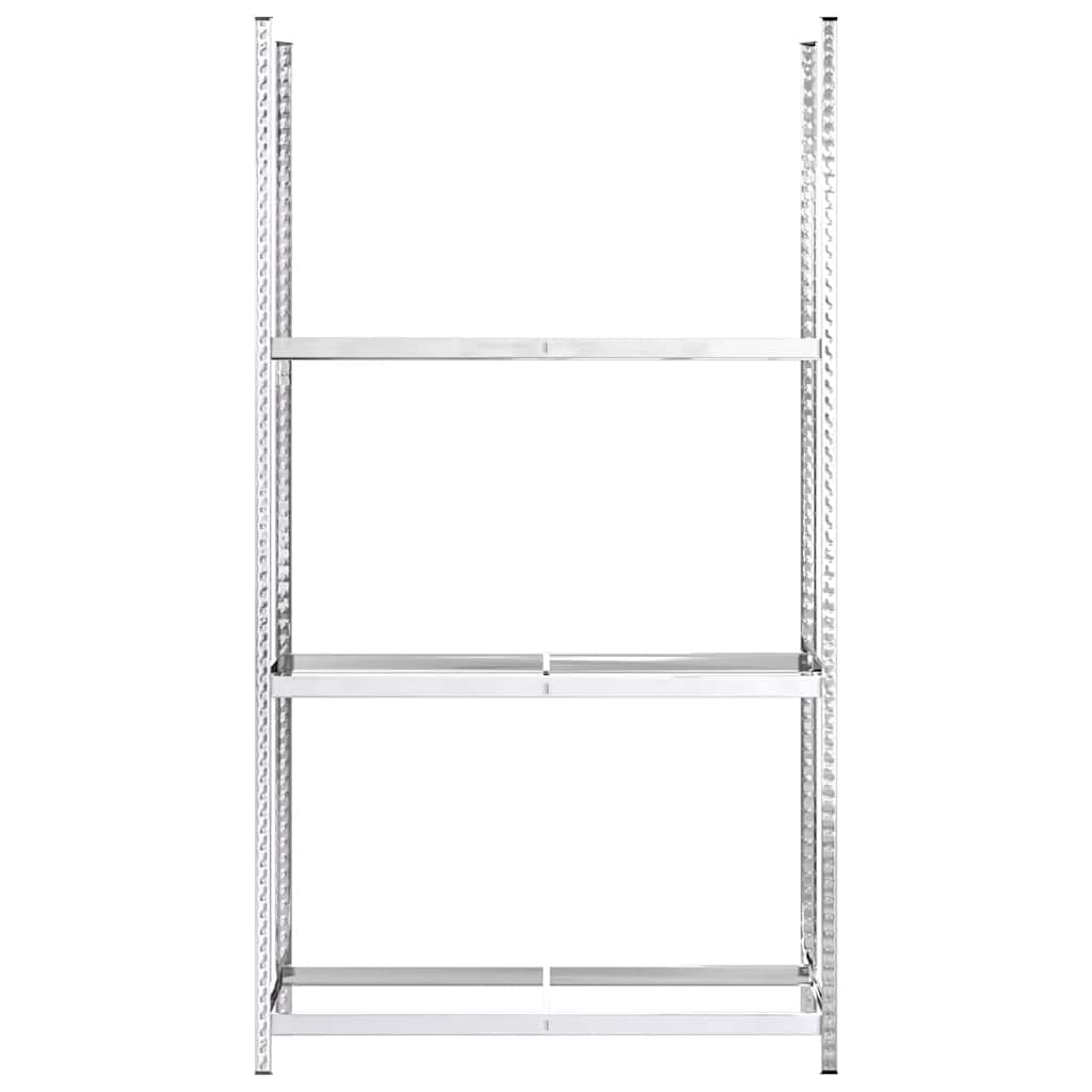 vidaXL Reifenregale mit 3 Böden 4 Stk. Silbern 110x40x200 cm Stahl