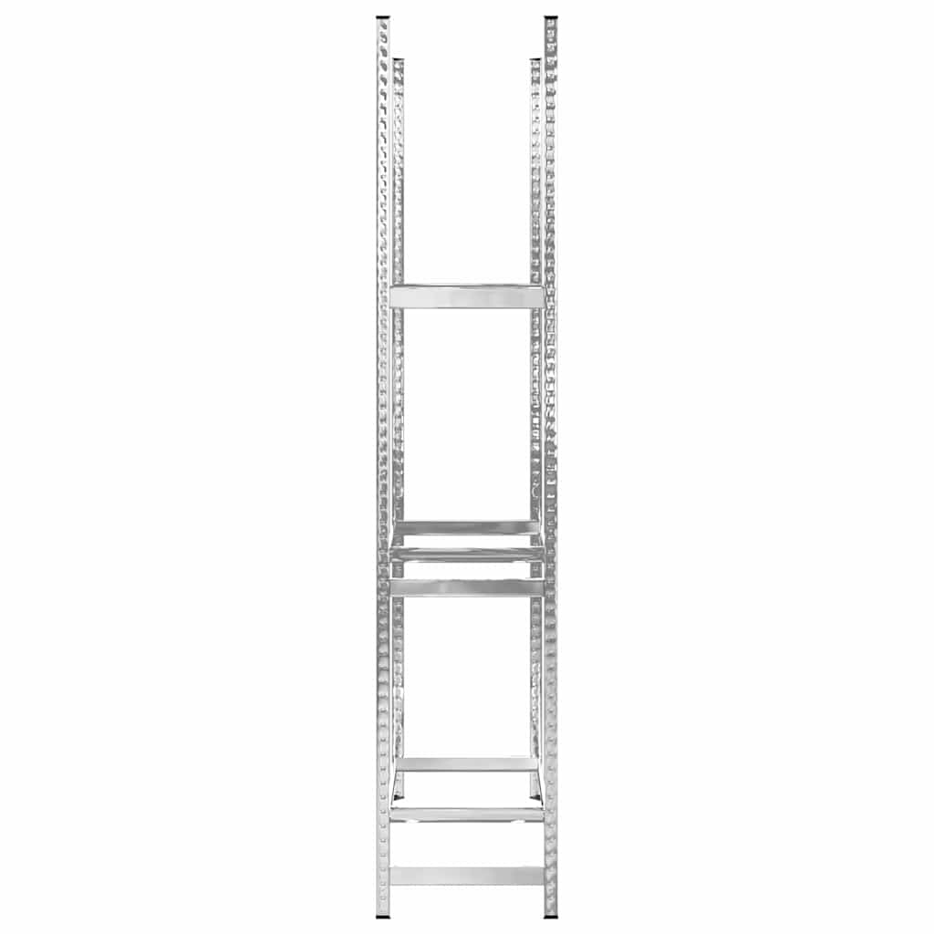 vidaXL Reifenregale mit 3 Böden 4 Stk. Silbern 110x40x200 cm Stahl