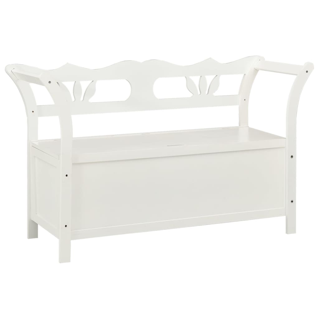 vidaXL Sitzbank Weiß 107x45x75,5 cm Massivholz Tanne