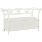 vidaXL Sitzbank Weiß 107x45x75,5 cm Massivholz Tanne