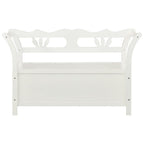 vidaXL Sitzbank Weiß 107x45x75,5 cm Massivholz Tanne