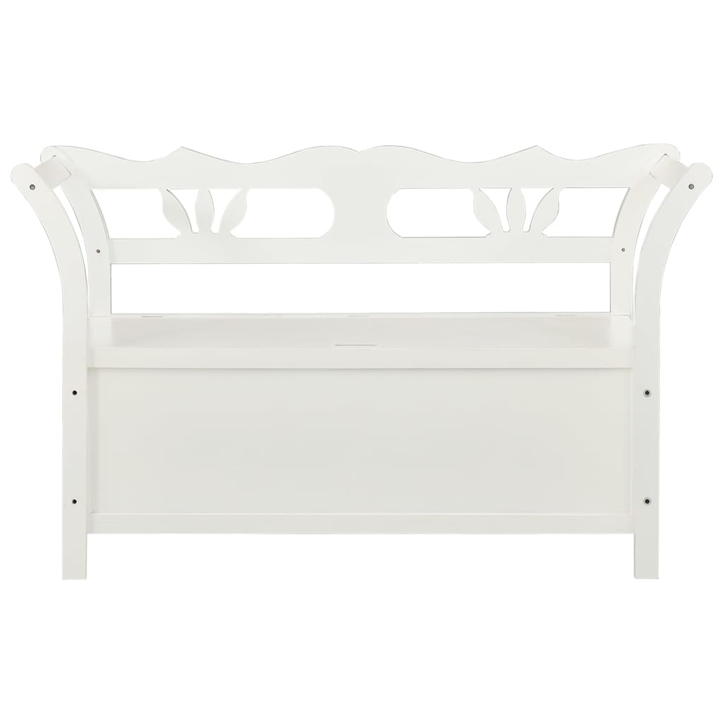 vidaXL Sitzbank Weiß 107x45x75,5 cm Massivholz Tanne