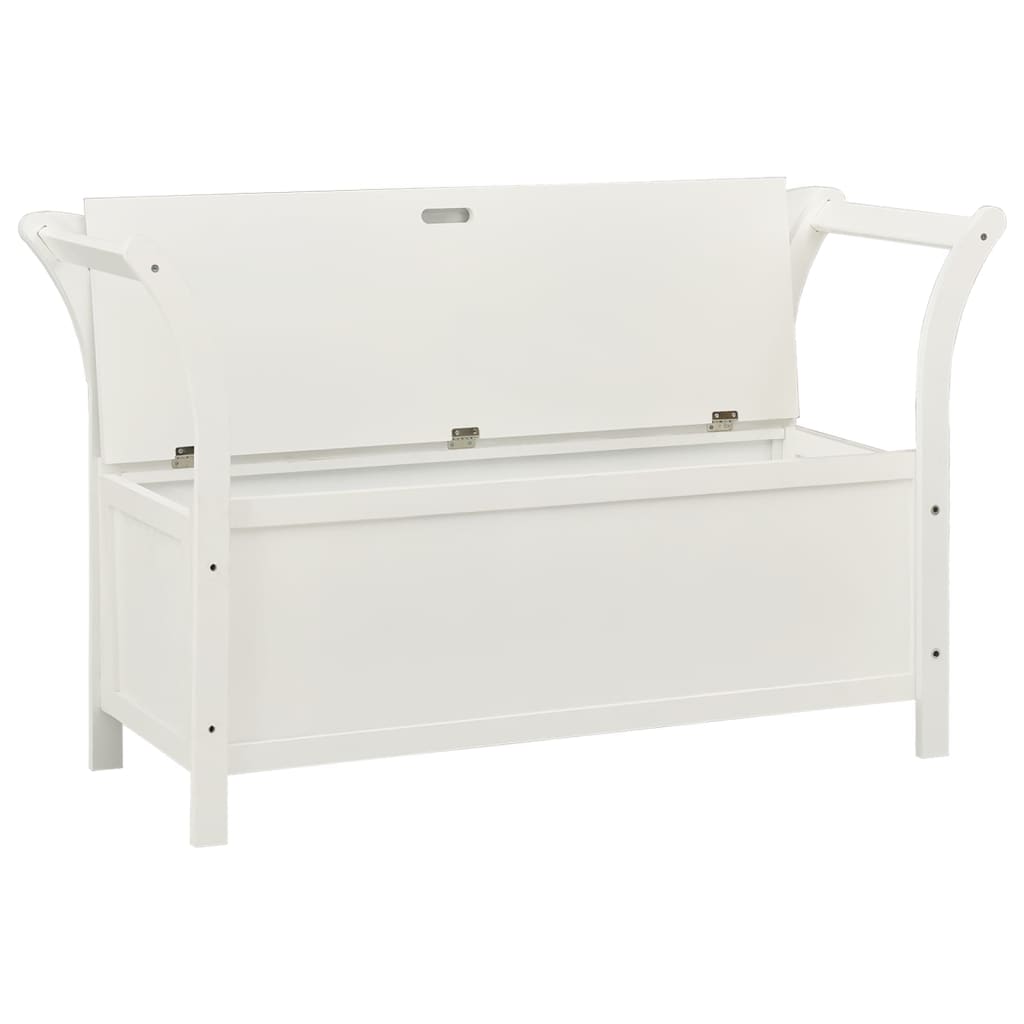 vidaXL Sitzbank Weiß 107x45x75,5 cm Massivholz Tanne
