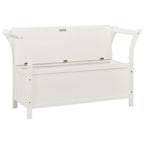 vidaXL Sitzbank Weiß 107x45x75,5 cm Massivholz Tanne