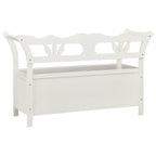 vidaXL Sitzbank Weiß 107x45x75,5 cm Massivholz Tanne