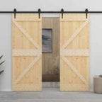 vidaXL Tür NARVIK Natur 80 x 210 cm Massivkiefer
